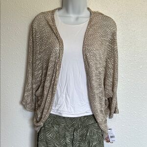 Wallflower Cream Knit Cardigan Kimono Sweater Size XL